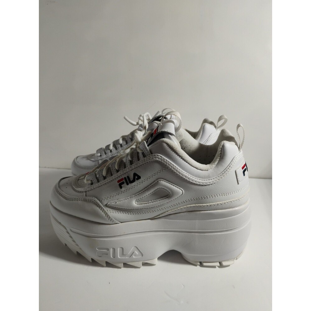 Fila Disruptor II Wedge Platform Women's Shoes Size 10 White